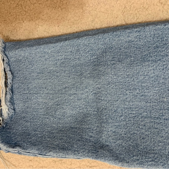 Moussy Womens Tapered Jeans Blue Distressed Medium Wash High Rise Denim Japan 26 - Picture 8 of 10